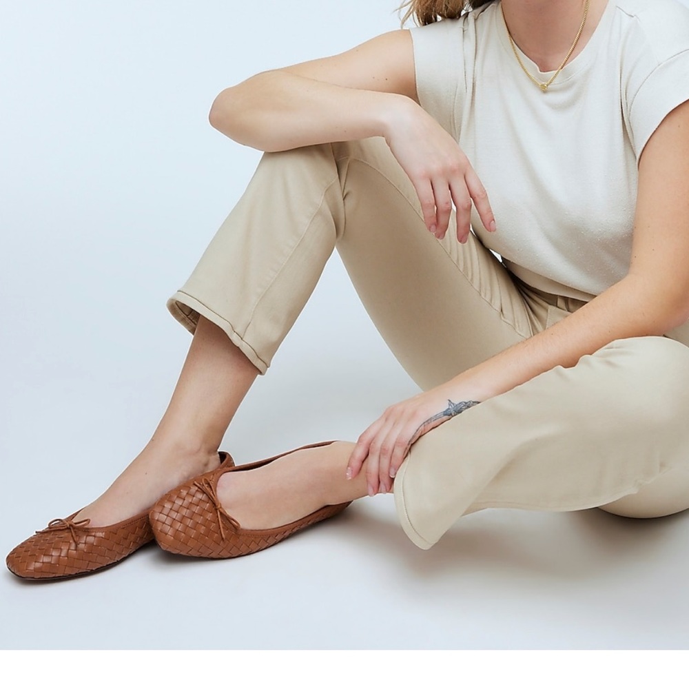 Cole Haan Carina Woven Leather Ballet Flats 6.5